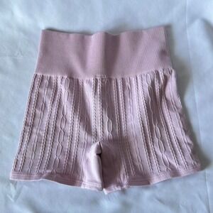 Alo Cable Knit Hot Short in Sugarplum Pink Size XS